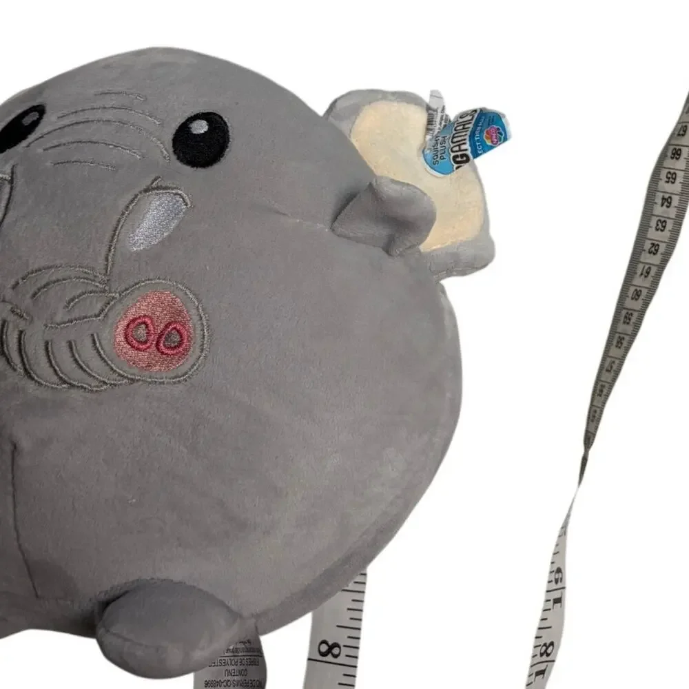 Squishy Plush Elephant Eggamals‎ 8 Inch Gray